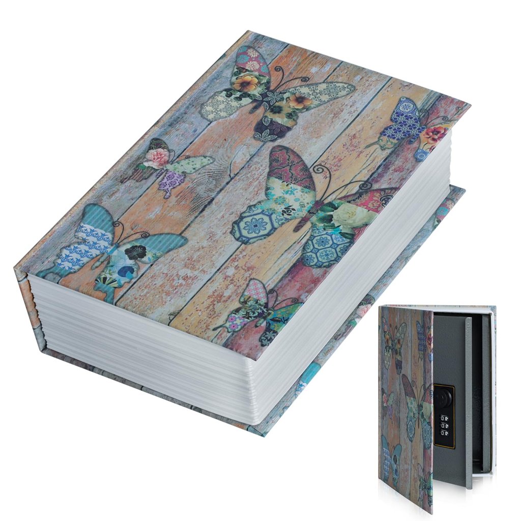 Caja fuerte disimulada en libro con cerradura de combinación
