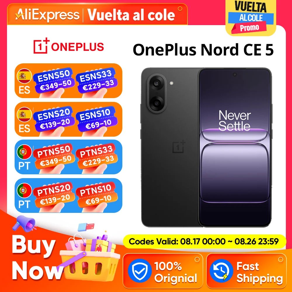 OnePlus Nord CE5 5G 8/256GB a 190€, ¡barbaridad!