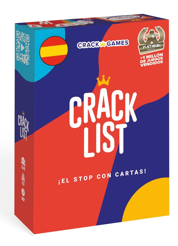 CRACK LIST – Juego de Mesa, El Stop con Cartas, para Adultos y Familia, 2-8
