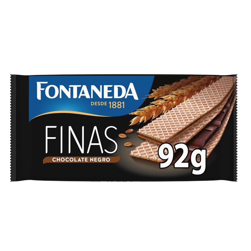 Barquillos de chocolate negro