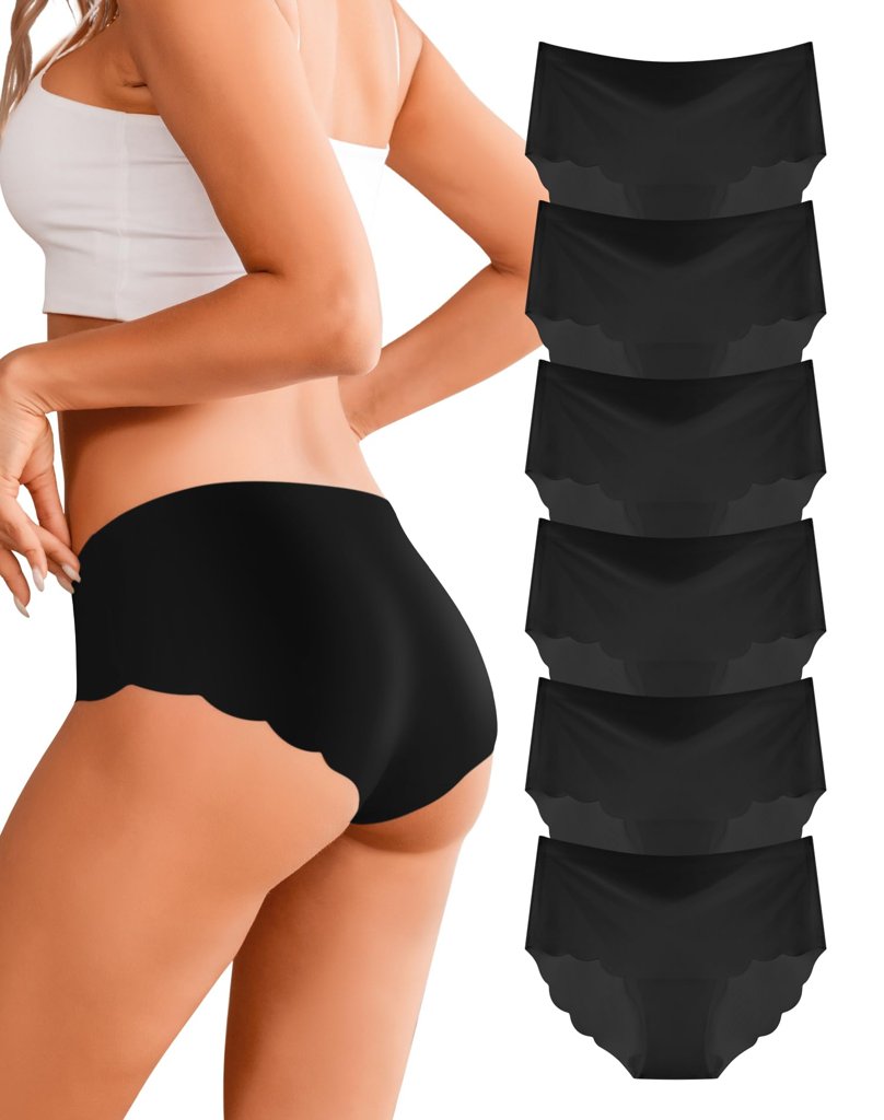 Pack de 6 braguitas sin costuras, cómodas y coloridas