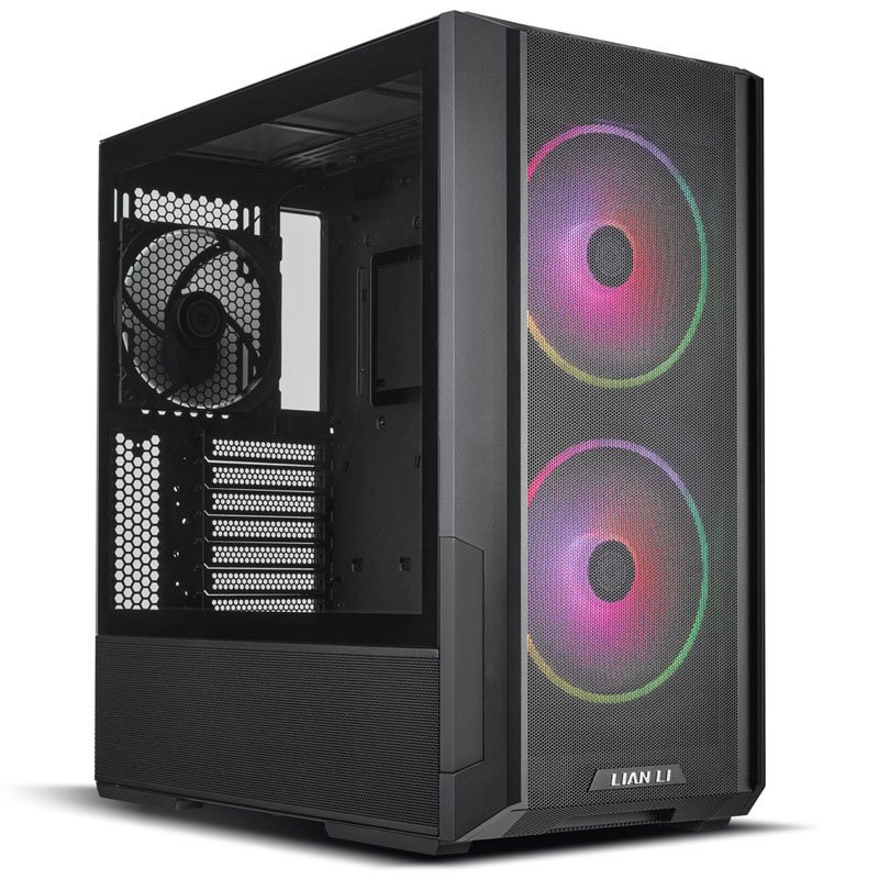 Caja PC Lian Li Lancool 216 Mesh RGB, torre media con 3 ventiladores y soporte para radiadores de 360 mm