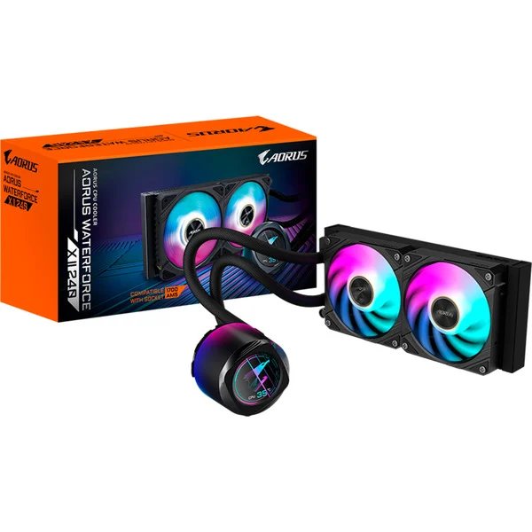 Refrigeración líquida GIGABYTE AORUS WATERFORCE X II 240 con LCD y ARGB