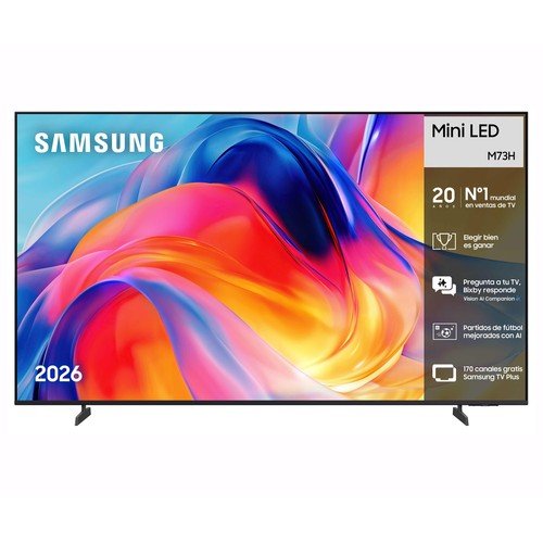 Televisión 165,1cm (65") MINILED SAMSUNG TU65M73HAUXXC, 4K, Tizen, Dolby digital plus, USB, 3HDMI, 120Hz.