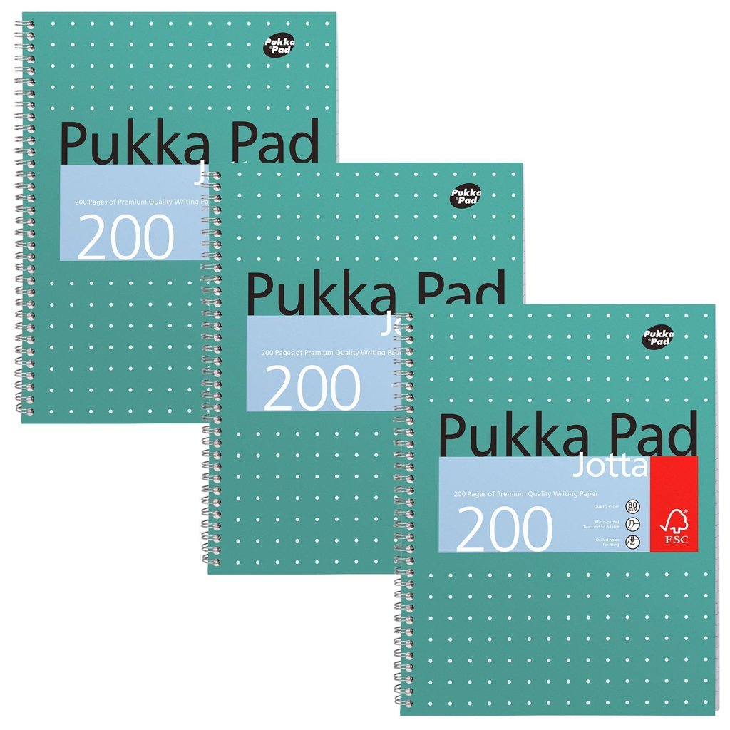 Pack de 3 cuadernos metálicos Pukka Pads – estilo y funcionalidad