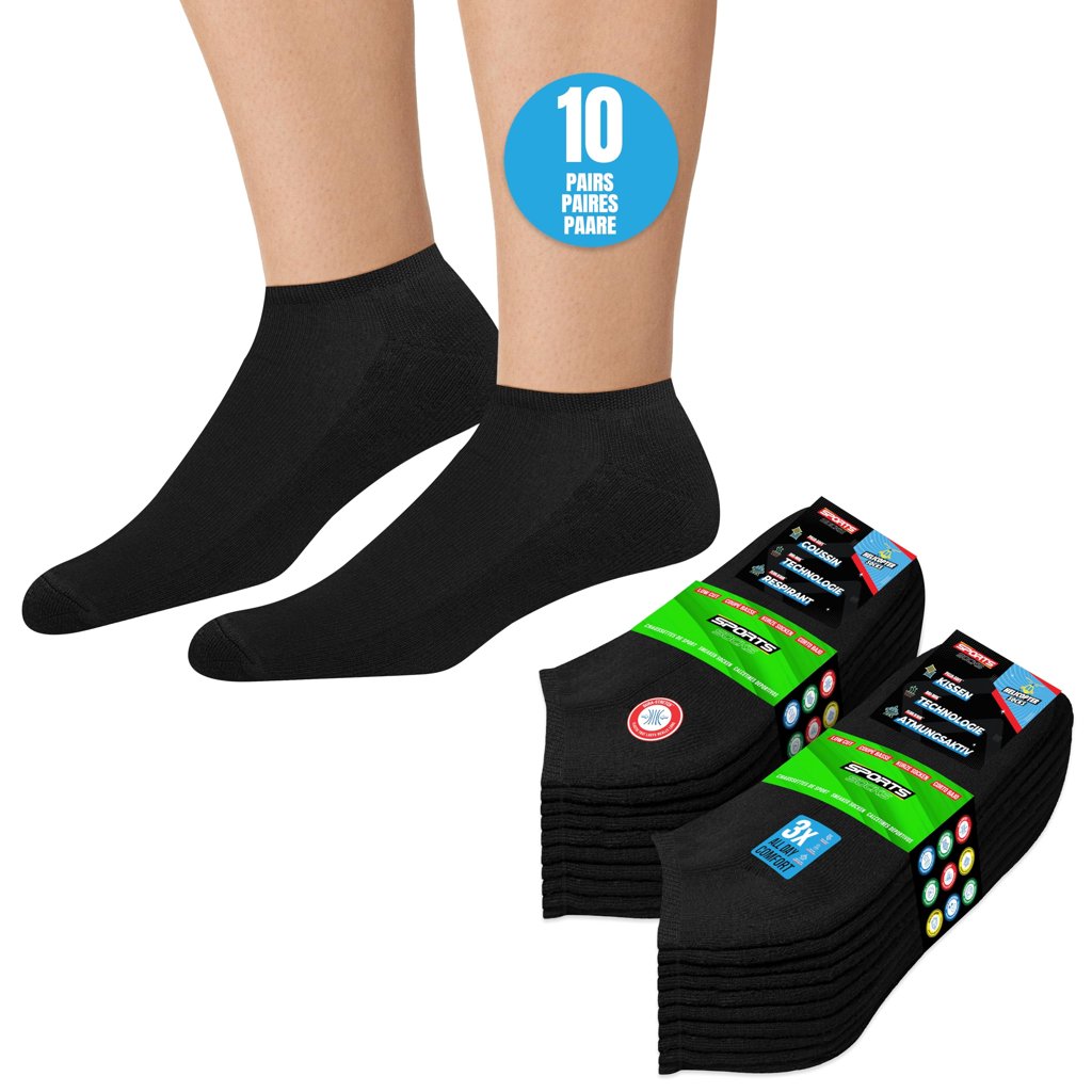 Pack de 10 calcetines tobilleros unisex para verano