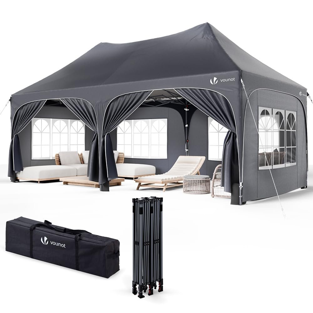 Gazebo plegable 3x6 m con laterales y bolsa de transporte
