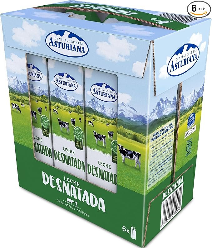 Leche desnatada al 38% de descuento