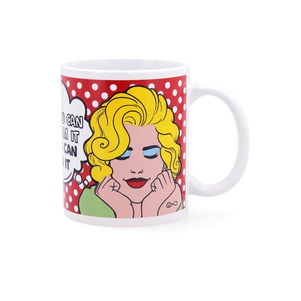 Taza de 33cl, ideal para café o té, con acabado resistente