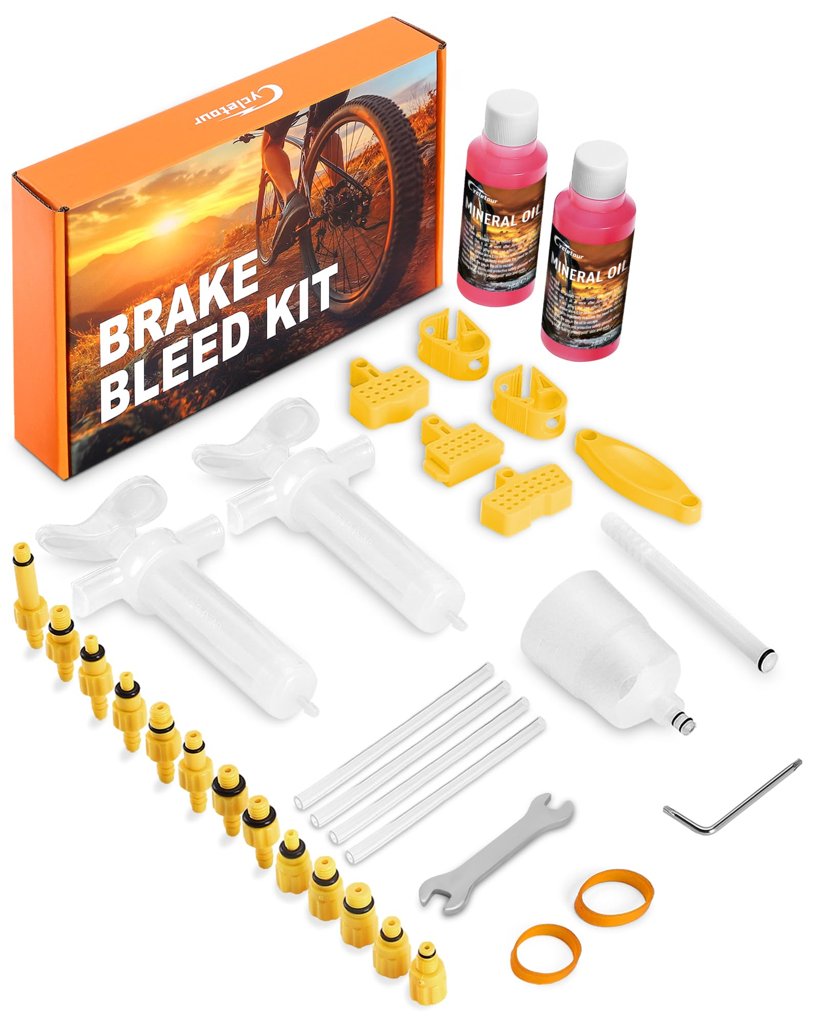 Kit de purgado para frenos de disco hidráulicos – Shimano, TEKTRO y TRP