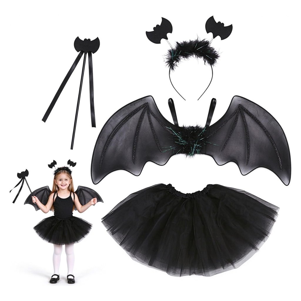 Disfraz de murciélago de Halloween para niños