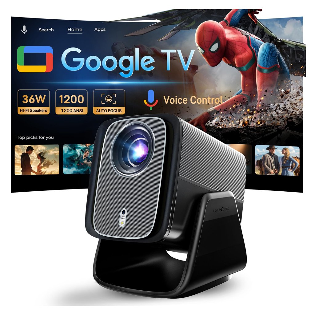 Disfruta del cine en casa con el proyector portátil 4K de Google TV