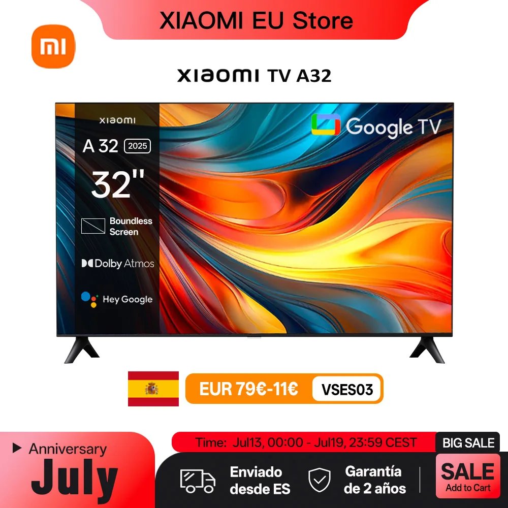 TV 32" Xiaomi con sonido Dolby