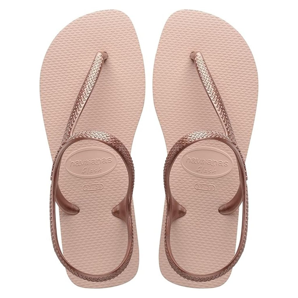 Havaianas Flash Urban para mujer – Rosa ballet y dorado, con sujeción al tobillo