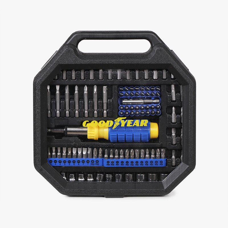 Maletín Goodyear de 99 piezas: tu caja de herramientas completa