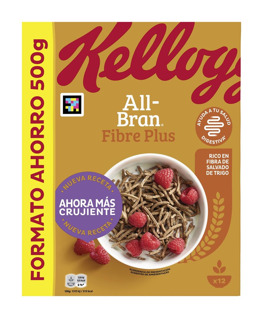 Pack doble de Kellogg's All Bran Fibre Plus 500 g