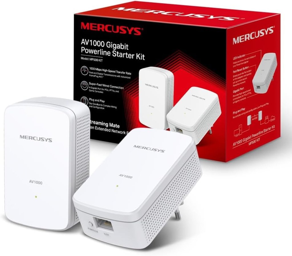 Kit Powerline AV1000 de MERCUSYS: 4K y Gaming sin cables