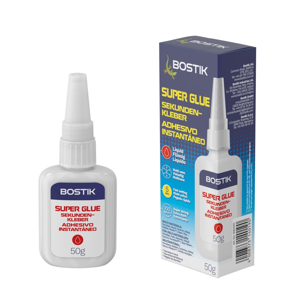 Pegamento instantáneo Bostik 50 g: fuerza y rapidez al instante