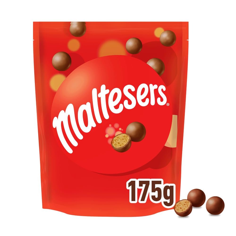 2 x Maltesers Snack en Bolitas de Leche Malteada recubiertas de Chocolate con Leche, 175g