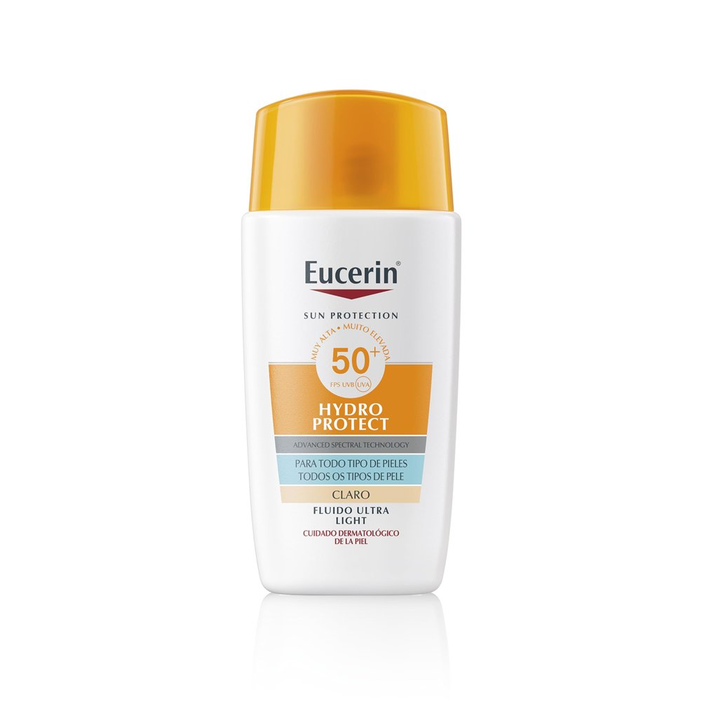 Eucerin Sun Face Hydro Protect Ultra - FPS50+ | Crema facial solar con filtros UVA/UVB | tono claro | fluido e