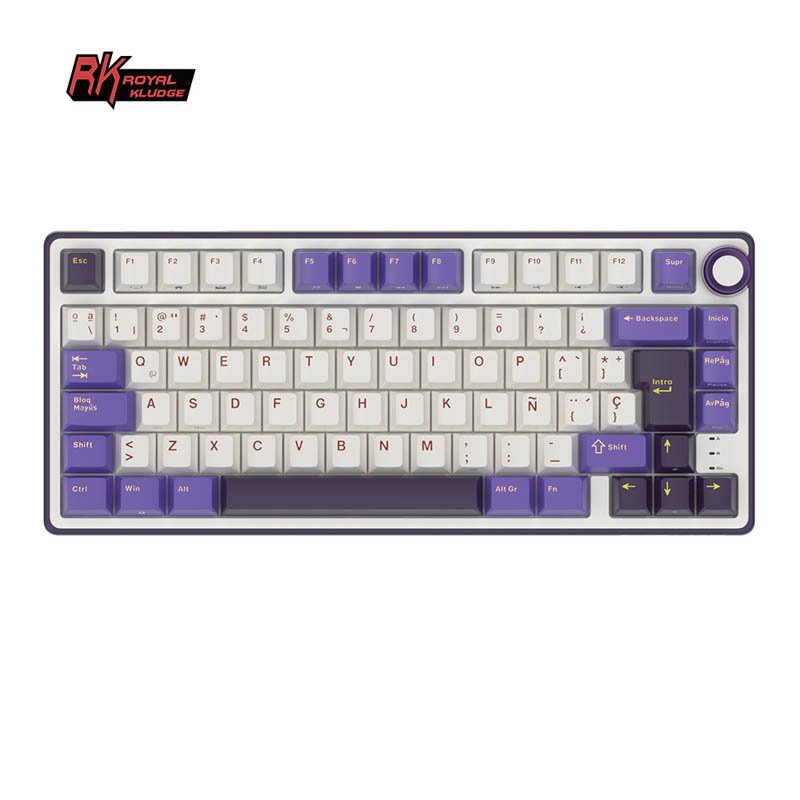 Teclado mecánico Royal Kludge RKR75 con switches brown, compatible Mac y Windows