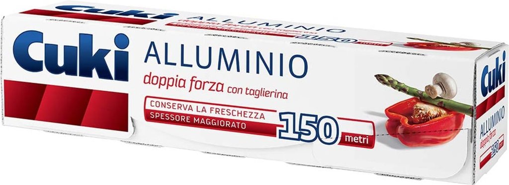 Cuki: Papel de aluminio de doble resistencia con guillotina – 150 m