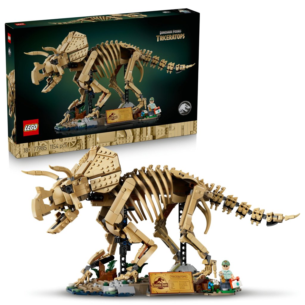 Kit LEGO Jurassic World: Triceratops de fósiles para adultos
