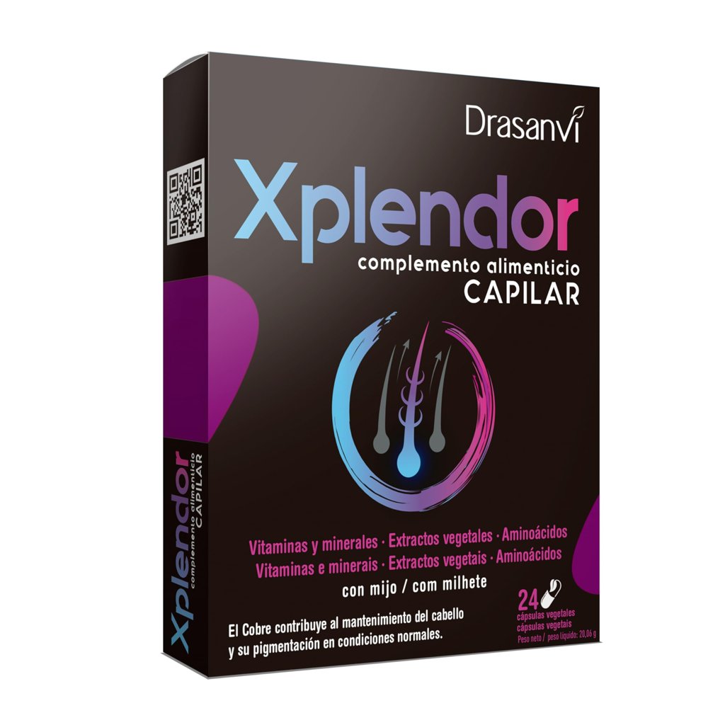 XPLENDOR Capilar con 13 Vitaminas, 4 Minerales, Aminoácidos y Extractos Vegetales | Para el Cabello y su Pigme