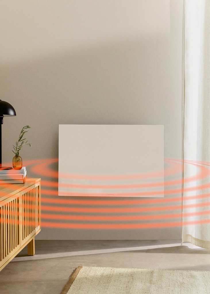 Calefactor infrarrojo de pared con WiFi WARM MINIMAL IR (52,20€ comprando en APP, colores Blanco o Verde)
