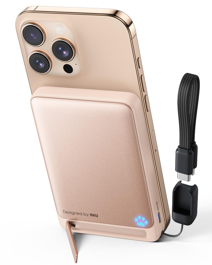 Power Bank ultrafino INIU 10 000 mAh con MagSafe y carga rápida