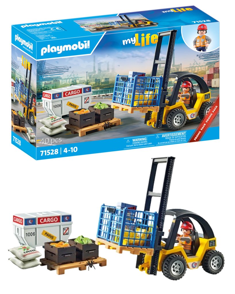 Set Playmobil MyLife: Carretilla Elevadora y Accesorios