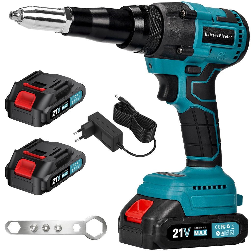 Remachadora eléctrica 20 000 N sin escobillas – 2 baterías