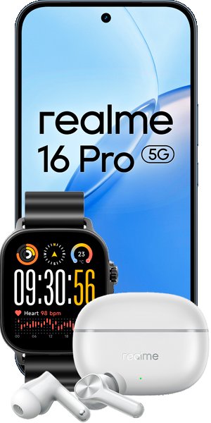 realme 16 Pro 5G con 512 GB y regalos: Watch 5 y Buds T200