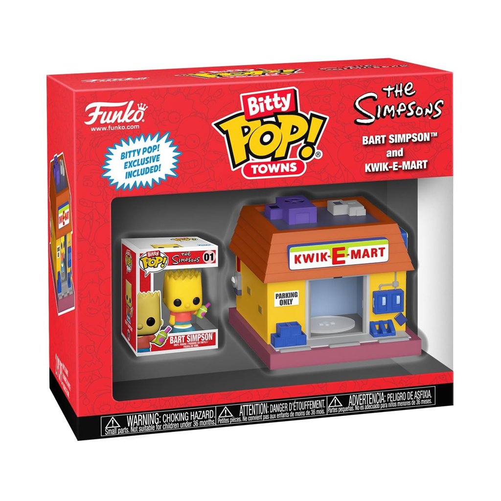 Figurita Funko Bitty Pop! de Bart Simpson y la Tienda Kwik‑E‑Mart