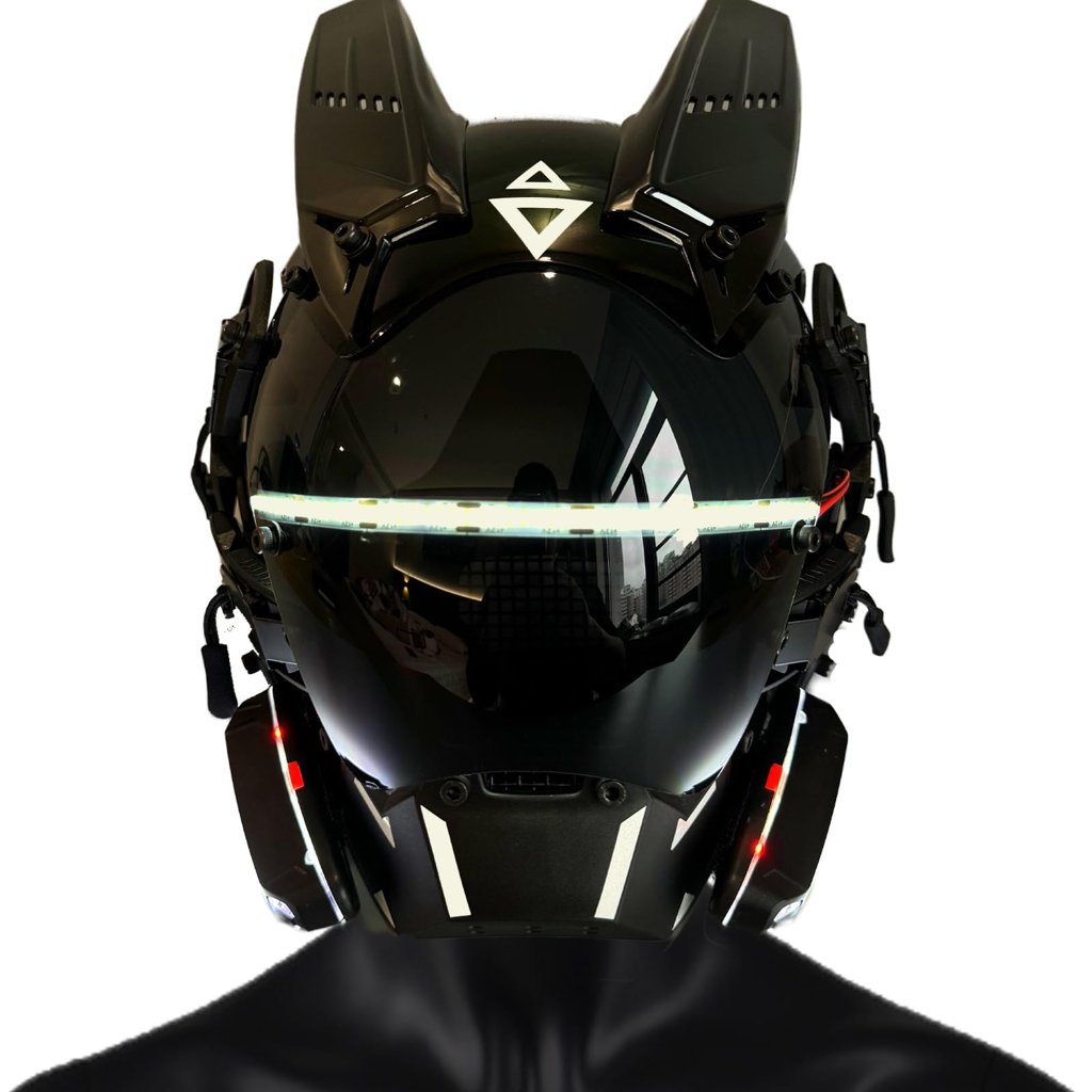 Máscara LED intermitente para cosplay: brilla en tus fiestas