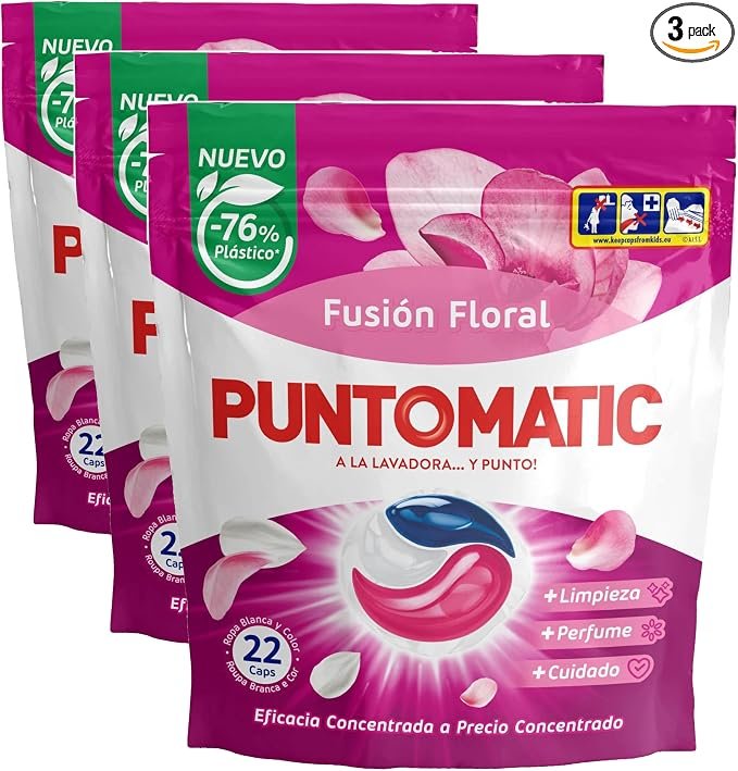 Cápsulas Tricámara Florales: ropa impecable en 66 lavados