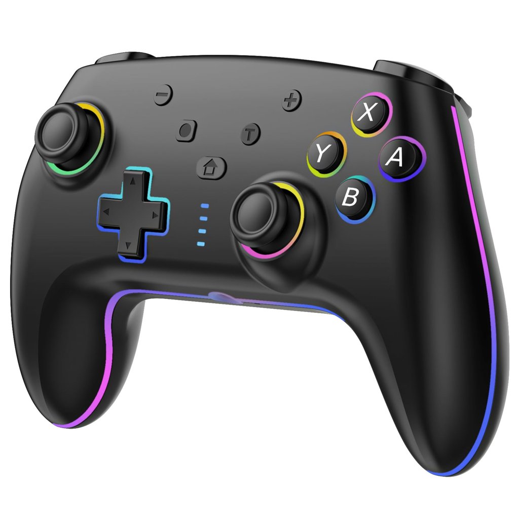 Mando inalámbrico con anti‑drift y RGB para Switch y PC