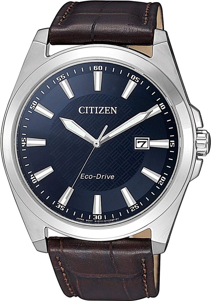 Reloj Citizen Eco‑Drive BM7108‑22L con luz solar, elegante y sin batería