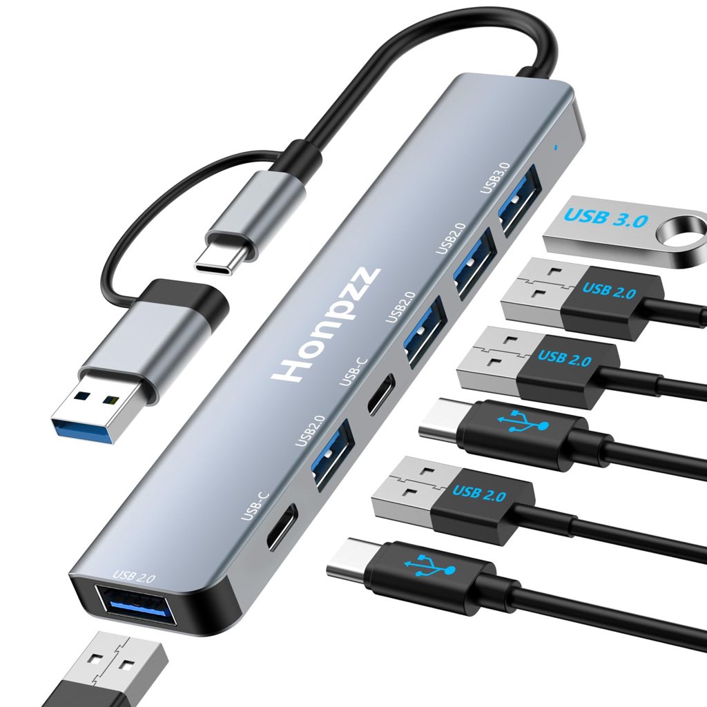 Multiplica tus puertos con el Hub USB 3.0 7‑en‑1