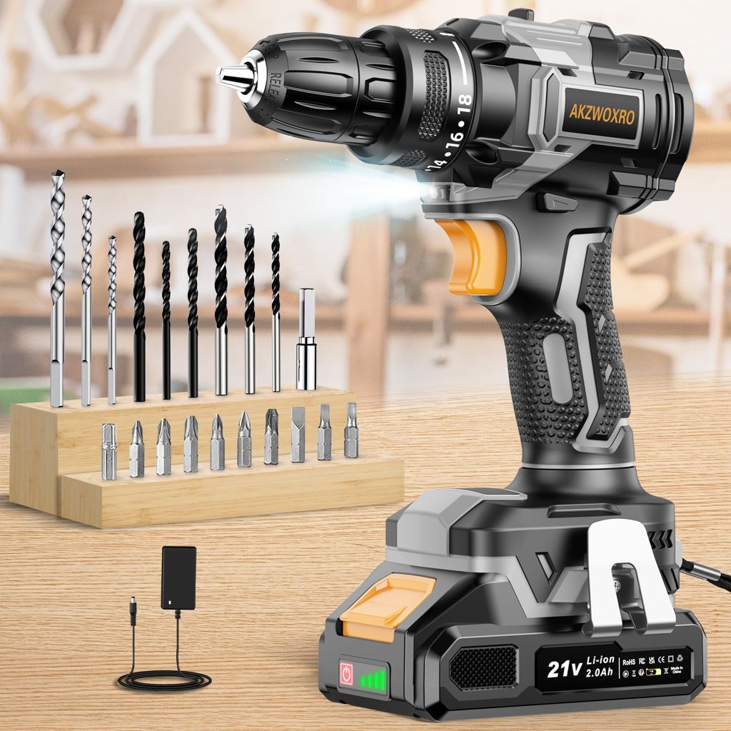 Taladro atornillador inalámbrico 21 V con 42 Nm de torque