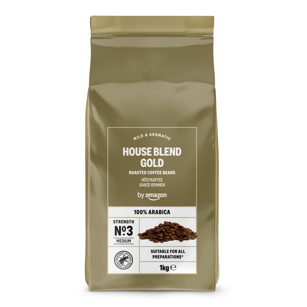 Café en grano Amazon House Blend 1 kg por 11,46€