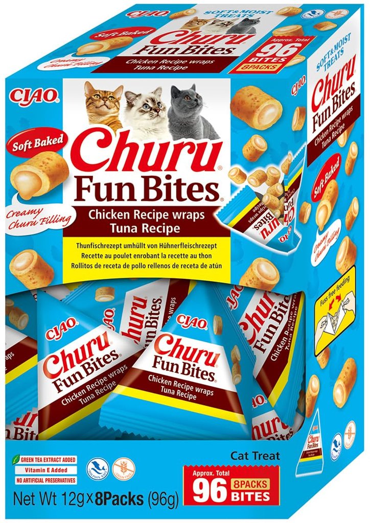 Churu Fun Bites para gatos: 8 snacks de pollo y atún a 6,30€