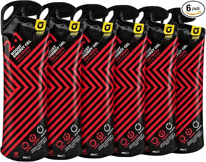 Pack 6 de geles energéticos con magnesio y zinc para ciclistas y runners
