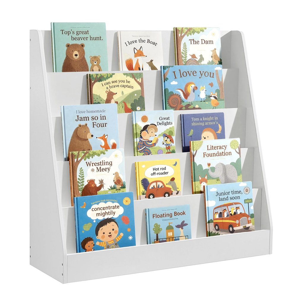 Estantería Montessori de 5 niveles para libros y juguetes