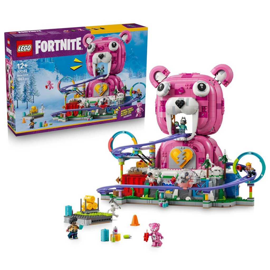 LEGO Fortnite Caverna Descontrol: diversión extrema con montaña rusa y 6 figuras