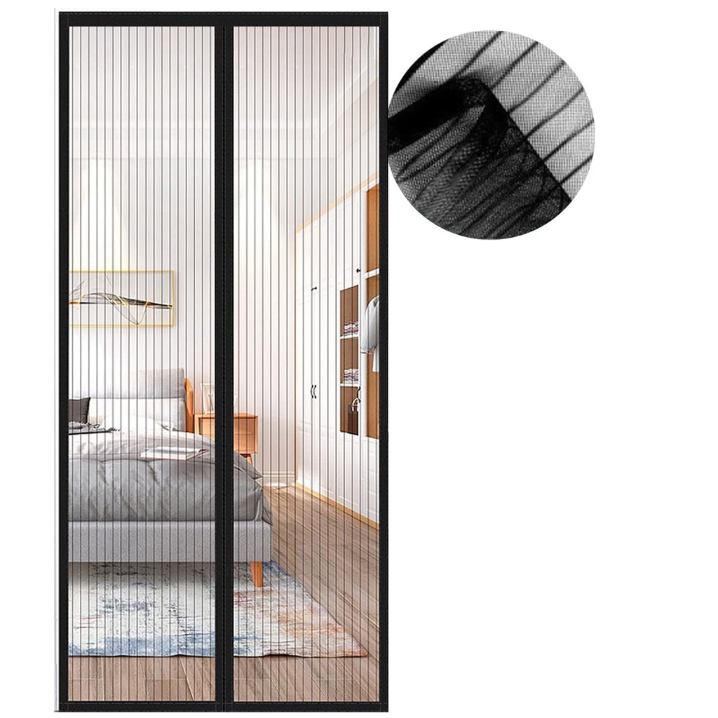 Cortina mosquitera magnética para puertas, 80x205 cm