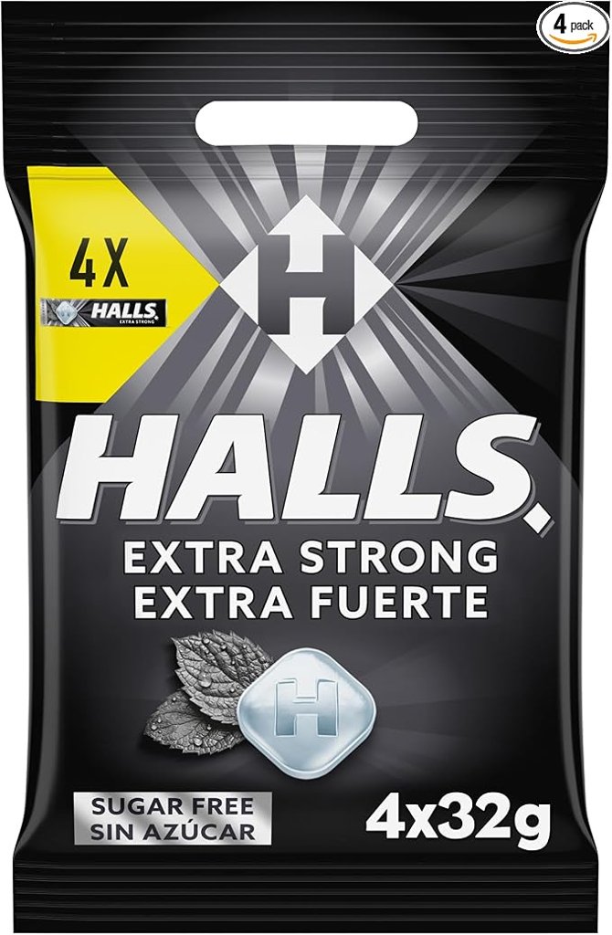 Alivia tu garganta con Halls extra fuerte sin azúcar