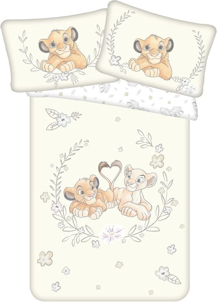 Descubre el juego de cama infantil Disney El Rey León, 2 piezas de algodón
