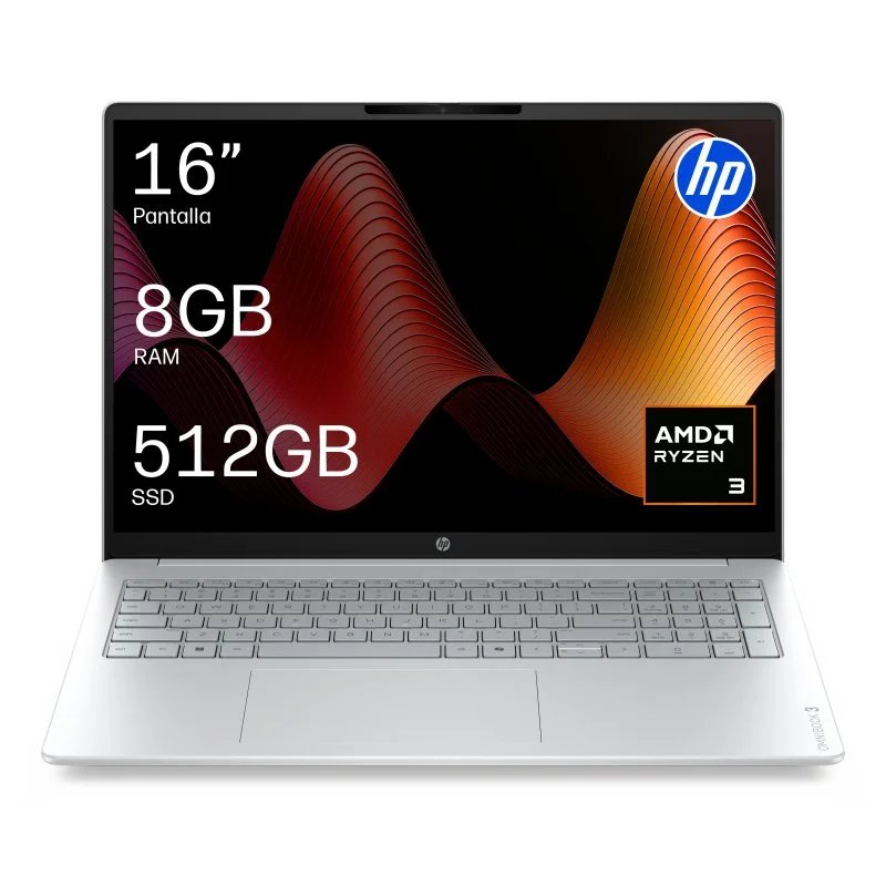 Portátil HP OmniBook 3 de 16" con Ryzen 3 y 8 GB de RAM