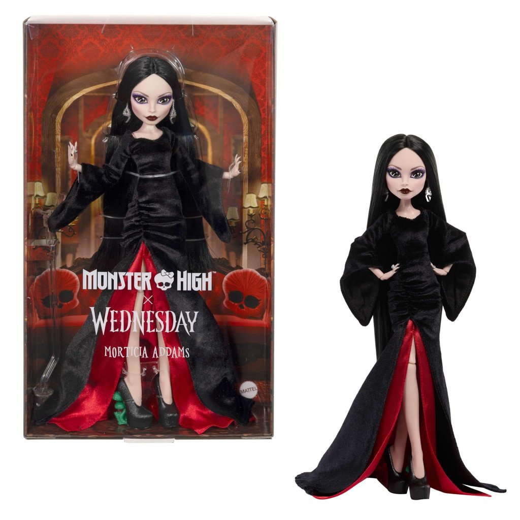 Monster High x Wednesday Muñeca Morticia Addams